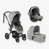 Combiné Trio Poussette Crosswalk R + Nacelle Micro + Siège-auto Groupe 0+ Koos ISize R1 JANE Collection 2022 Noir (cold Black) - Jane