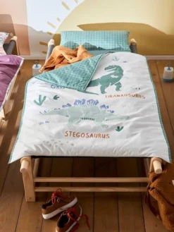 Couchage De Sieste Maternelle MINILI DINOS Personnalisable Vert - Vertbaudet -Linge De Lit Enfant Boutique couchage de sieste maternelle minili dinos personnalisable 4
