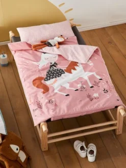 Couchage De Sieste Maternelle MINILI PRINCESSE NATURE Personnalisable Rose - Vertbaudet -Linge De Lit Enfant Boutique couchage de sieste maternelle minili princesse nature personnalisable 5
