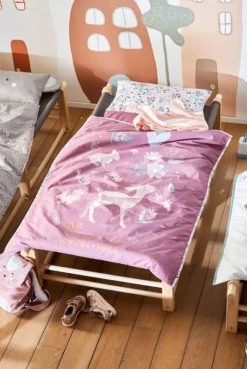 Couchage De Sieste Maternelle MINILI VICTORIA Personnalisable Prune - Vertbaudet -Linge De Lit Enfant Boutique couchage de sieste maternelle minili victoria personnalisable 4