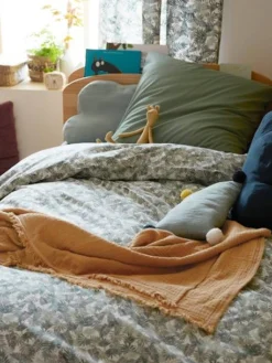 Couverture En Gaze De Coton Bio Caramel - Vertbaudet -Linge De Lit Enfant Boutique couverture en gaze de coton bio 1