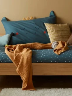 Couverture En Gaze De Coton Bio Caramel - Vertbaudet -Linge De Lit Enfant Boutique couverture en gaze de coton bio 2