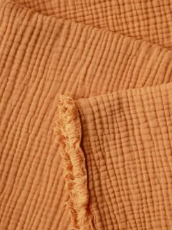 Couverture En Gaze De Coton Bio Caramel - Vertbaudet -Linge De Lit Enfant Boutique couverture en gaze de coton bio 3