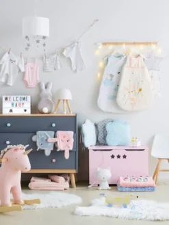 Couverture En Microfibre Imprimée étoiles Gris Clair - Vertbaudet -Linge De Lit Enfant Boutique couverture en microfibre imprimee etoiles 5