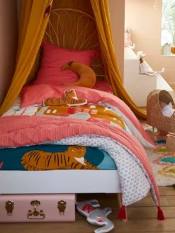 Couvre-lit EDEN INDIA Rose / Multicolore - Vertbaudet -Linge De Lit Enfant Boutique couvre lit eden india 2