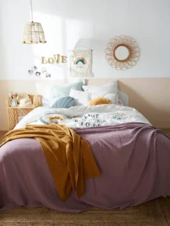 Couvre-lit Nid D'abeille Caramel - Vertbaudet -Linge De Lit Enfant Boutique couvre lit nid dabeille 5