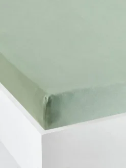 Drap Housse Bébé AMAZONIE Tilleul Foncé - Vertbaudet