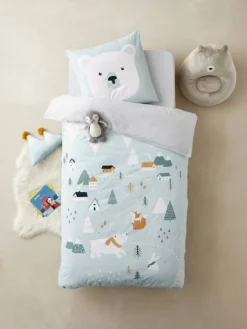 Drap-housse Enfant ALPIN Blanc Imprimé - Vertbaudet -Linge De Lit Enfant Boutique drap housse enfant alpin 1