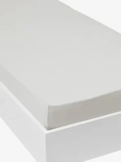 Drap-housse Enfant En Jersey Extensible Uni Couleur Gris - Vertbaudet -Linge De Lit Enfant Boutique drap housse enfant en jersey extensible uni couleur 1