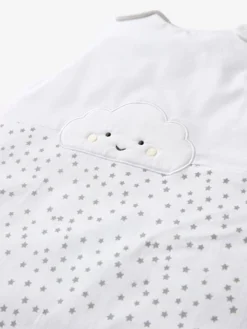 Gigoteuse Sans Manches NUAGE BLANC Blanc / Gris - Vertbaudet -Linge De Lit Enfant Boutique gigoteuse sans manches nuage blanc 2