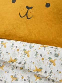 Housse De Couette Bébé En Gaze De Coton HANOÏ Ivoire Imprimé - Vertbaudet -Linge De Lit Enfant Boutique housse de couette bebe en gaze de coton hanoi 3