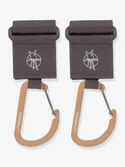 Lot De 2 Attaches Poussette Lässig Avec Mousqueton Anthracite - Lassig -Linge De Lit Enfant Boutique lot de 2 attaches poussette lassig avec mousqueton 2