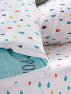 Parure Caradou "facile à Border" Avec Couette PIN PON PIN Bleu - Vertbaudet -Linge De Lit Enfant Boutique parure caradou facile a border avec couette pin pon pin 3