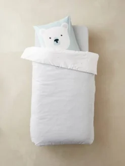 Parure Enfant Housse De Couette + Taie D'oreiller ALPIN Bleu - Vertbaudet -Linge De Lit Enfant Boutique parure enfant housse de couette taie doreiller alpin 3