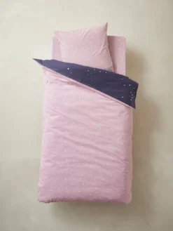 Parure Housse De Couette + Taie D'oreiller Avec Détails Phosphorescents MISS CONSTELLATION Marine / Parme - Vertbaudet 11 Parure Housse De Couette + Taie D'oreiller Avec Détails Phosphorescents MISS CONSTELLATION Marine / Parme - Vertbaudet -Linge De Lit Enfant Boutique parure housse de couette taie doreiller avec details phosphorescents miss constellation 5