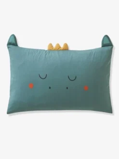 Parure Housse De Couette + Taie D'oreiller BIO* DRAGON Vert / écru - Vertbaudet 7 Parure Housse De Couette + Taie D'oreiller BIO* DRAGON Vert / écru - Vertbaudet -Linge De Lit Enfant Boutique parure housse de couette taie doreiller bio dragon 2