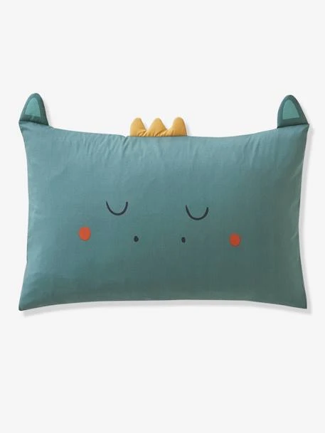 Parure Housse De Couette + Taie D'oreiller BIO* DRAGON Vert / écru - Vertbaudet 3 Parure Housse De Couette + Taie D'oreiller BIO* DRAGON Vert / écru - Vertbaudet – Image 3