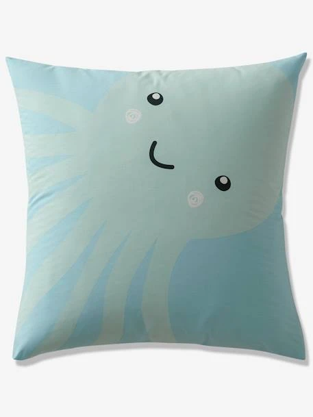 Parure Housse De Couette + Taie D'oreiller Enfant FONDS MARINS Bleu - Vertbaudet 2 Parure Housse De Couette + Taie D'oreiller Enfant FONDS MARINS Bleu - Vertbaudet – Image 2