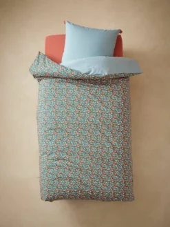 Parure Housse De Couette + Taie D'oreiller Enfant GIPSY ROULOTTE Bleu - Vertbaudet -Linge De Lit Enfant Boutique parure housse de couette taie doreiller enfant gipsy roulotte 4