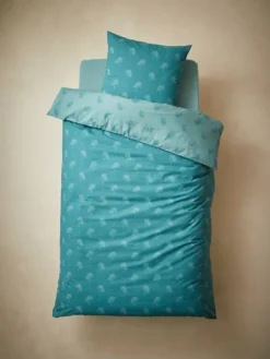 Parure Housse De Couette + Taie D'oreiller Enfant PALMIERS Terracotta - Vertbaudet -Linge De Lit Enfant Boutique parure housse de couette taie doreiller enfant palmiers 4