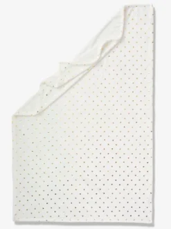 Plaid Enfant Motifs Dorés écru / Coeurs Dorés - Vertbaudet -Linge De Lit Enfant Boutique plaid enfant motifs dores 1