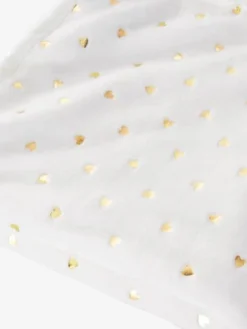 Plaid Enfant Motifs Dorés écru / Coeurs Dorés - Vertbaudet -Linge De Lit Enfant Boutique plaid enfant motifs dores 2