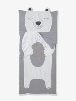 Sac De Couchage OURS Gris Clair - Vertbaudet -Linge De Lit Enfant Boutique sac de couchage ours 1
