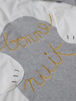 Sac De Couchage OURS Gris Clair - Vertbaudet -Linge De Lit Enfant Boutique sac de couchage ours 3