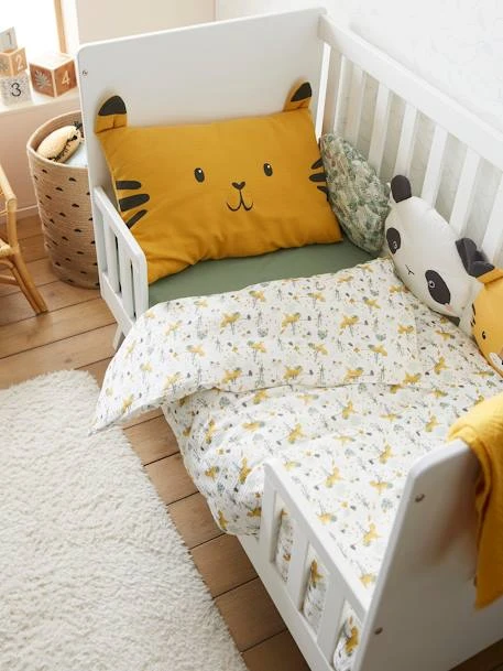 Taie D'oreille Bébé En Gaze De Coton Tigre HANOÏ Jaune Moyen Uni Avec Decor - Vertbaudet 2 Taie D'oreille Bébé En Gaze De Coton Tigre HANOÏ Jaune Moyen Uni Avec Decor - Vertbaudet – Image 2