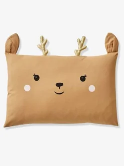 Taie D'oreiller Bébé Biche GREEN FOREST Beige - Vertbaudet