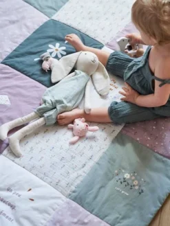 Tapis De Sol Patchwork DOUCE PROVENCE Parme / Multicolore - Vertbaudet -Linge De Lit Enfant Boutique tapis de sol patchwork douce provence 2