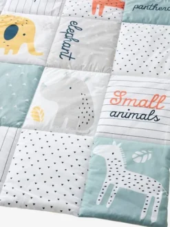 Tapis De Sol Patchwork Jungle Baby Multicolore - Vertbaudet -Linge De Lit Enfant Boutique tapis de sol patchwork jungle baby 3